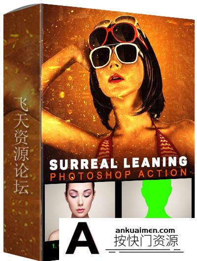 [PS动作下载]超现实火花艺术动作 Surreal Leaning Photoshop Action