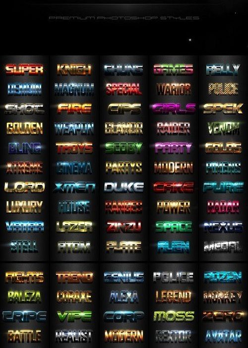 [样式打包][插件发布]100组现代光效文字效果PS样式 100 Modern Light Text Effects