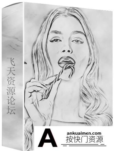 [PS动作下载]一键铅笔素描绘Photoshop动作 Pencil Sketch Photoshop Action