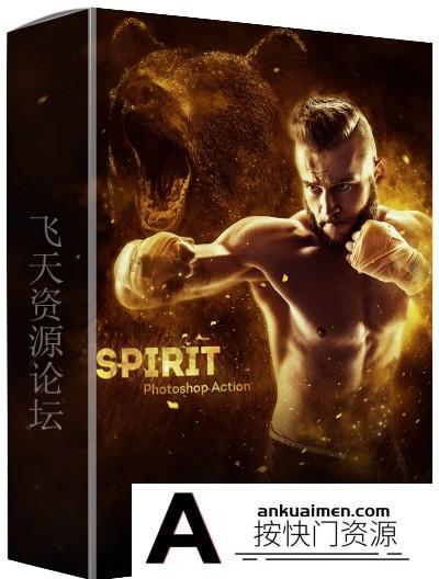 [PS动作下载]粒子幽灵双重曝光PS动作 Spirit Photoshop Action(附教程)