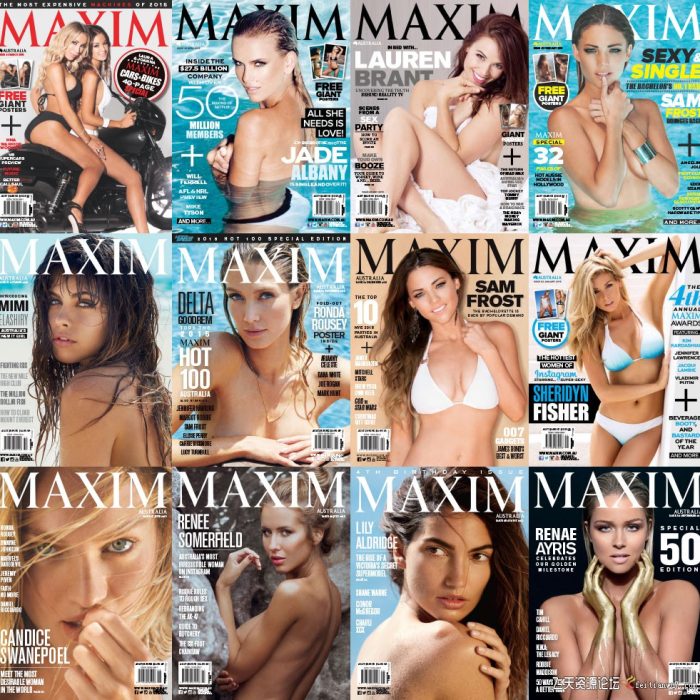 [电子书籍教程][澳洲版] 时尚杂志 Maxim 2015 [全12期]