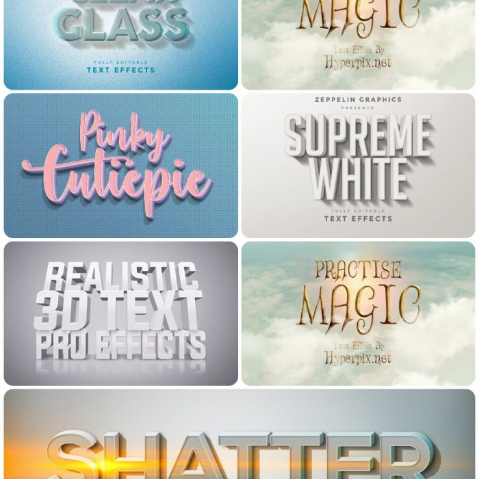 [3D样式][插件发布]3D文字效果PSD格式PS样式集 vol 36 Psd text effect set vol 36