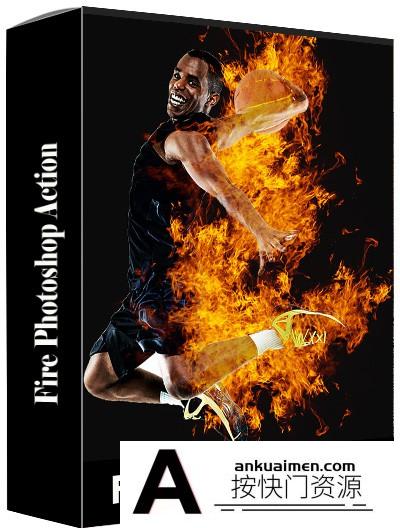 [PS动作下载][插件发布]超级火焰燃烧动作 Fire Photoshop Action 支持英文版PS