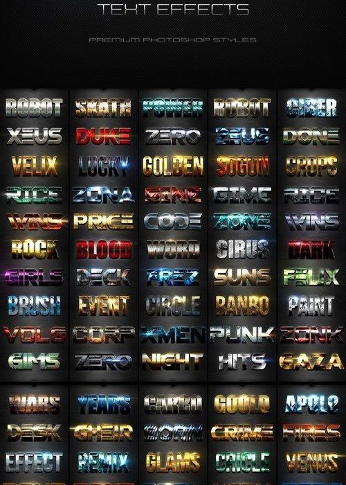 [样式打包][插件发布]100组预设特效字体PS样式 100 Extra Light Text Effects