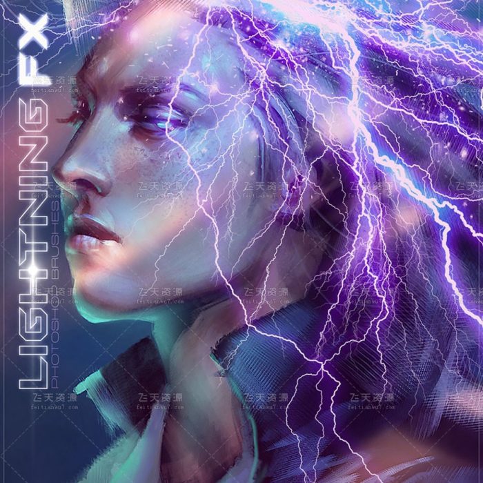 [炫光光效笔刷][插件发布]Rons 高清闪电光效笔刷 Ron’s Lightning FX