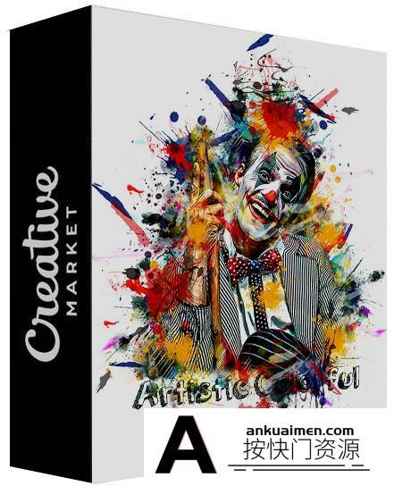 [PS动作下载]多彩艺术绘画效果Photoshop动作 Artistic Colorful Photoshop Action