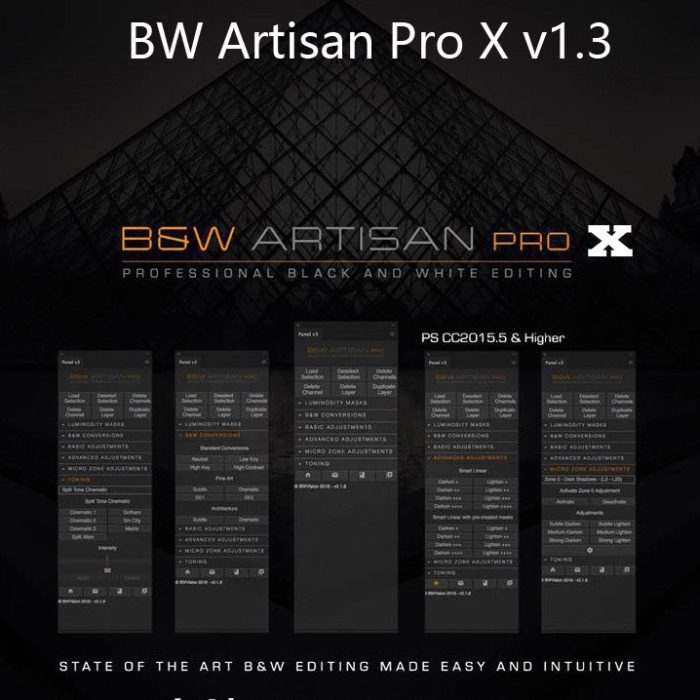 [PS扩展面板][插件发布]BW Artisan Pro X v1.3汉化版(Joel Tjintjelaar)黑白明度蒙版扩展支持2022