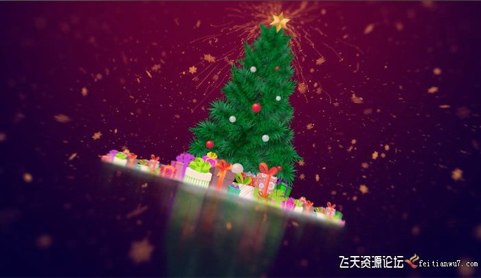 [FCPX发生器]FCPX插件-圣开场动画展示fcpx插件Christmas Opener