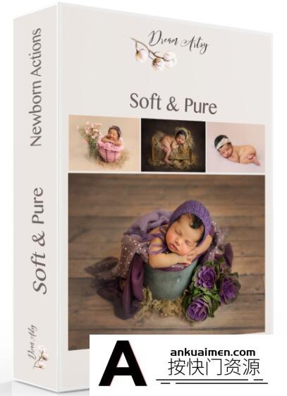 [PS动作下载]新生儿完美肤色修饰动作集DREAM ARTSY SOFT & PURE – Newborn Action