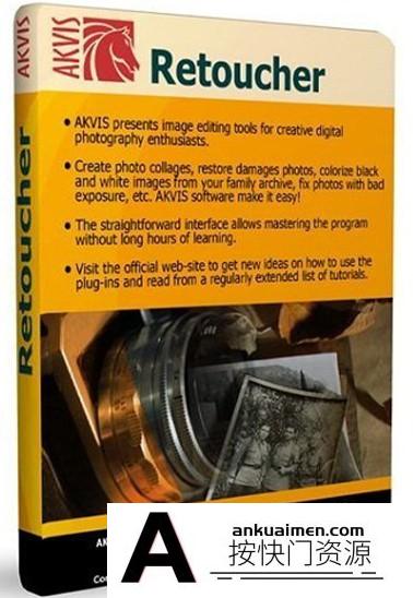 [PS特效插件][插件发布]老照片破损智能翻新修复滤镜插件 AKVISRetoucher V9.5.1286中文版
