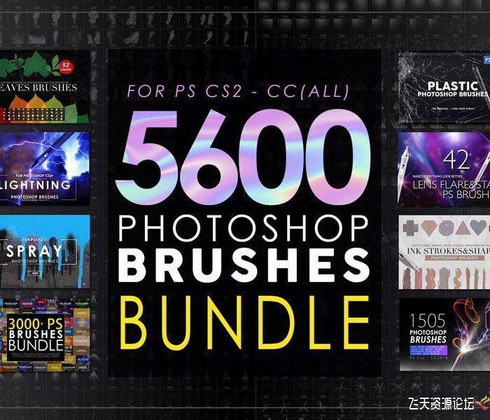 [笔刷打包下载][插件发布]5673个Photoshop笔刷超级捆绑 Photoshop Brushes Mega Bundle(20GB)