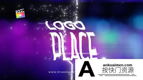 [FCPX效果]FCPX插件-复古科幻扭曲Logo动画 Glitch Bokeh Logo Intro