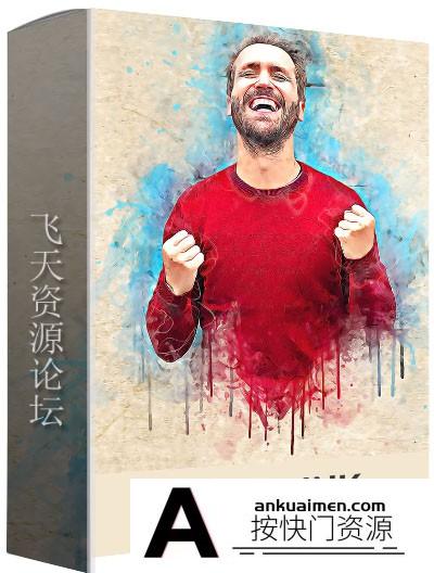 [PS动作下载]亚克力油墨艺术PS动作 Acrylic Ink Art Photoshop Action