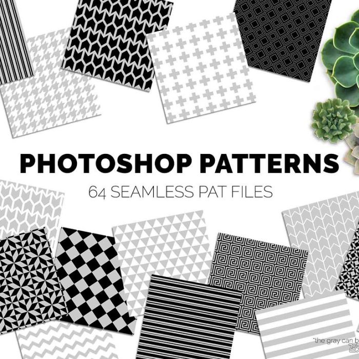 [PS填充图案]64 种Photoshop 无缝填充图案PAT格式 64 Seamless Photoshop Patterns