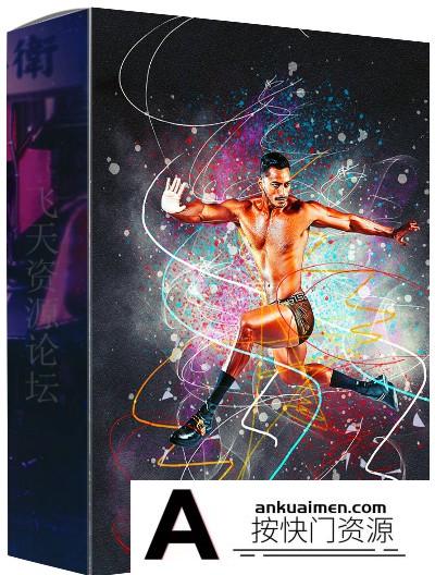 [PS动作下载]等离子广告海报Photoshop动作 Plasma Effect Photoshop Action