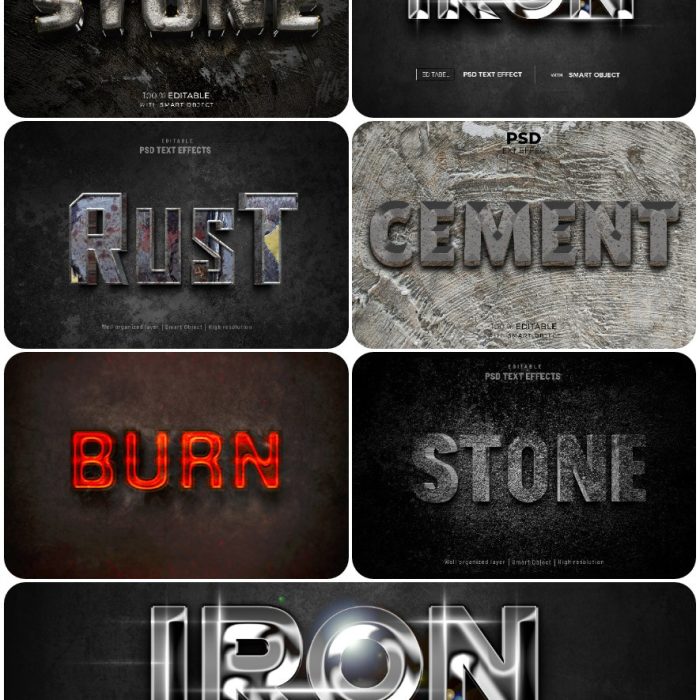 [3D样式][插件发布]3D文字效果PSD格式PS样式集 vol 136 Psd text effect set vol 136