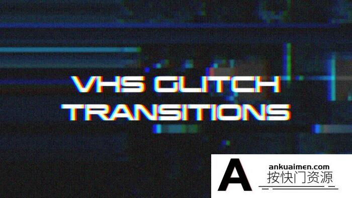 [FCPX发生器]信号损坏视频转场FCPX插件- VHS Glitch Transitions