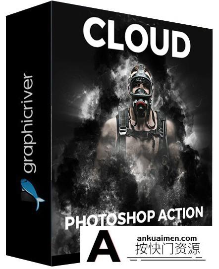 [PS动作下载]PS动作-烟雾云彩特效PS动作下载 Cloud Photoshop Action