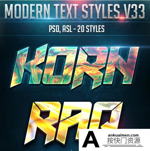 [字体样式][插件发布]现代文本PS样式 Modern Text Styles V33
