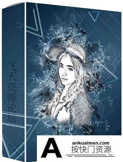 [PS动作下载]高端素描艺术Photoshop动作 Artistic Sketch Photoshop Action