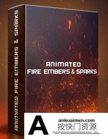 [PS动作下载]火星火花飞溅GIF动作 Animated Fire Embers & Sparks Photoshop Action