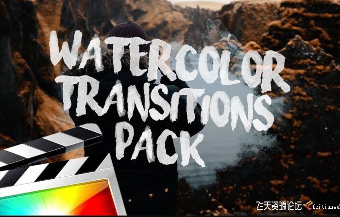 [FCPX效果]FCPX插件-18种水彩油墨遮罩蒙板转场动画效果FCPX插件