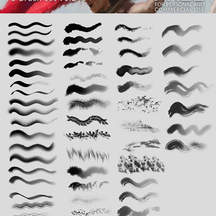 [CG绘画笔刷][插件发布]CG油画笔刷|插画绘画笔触套餐PS笔刷素材
