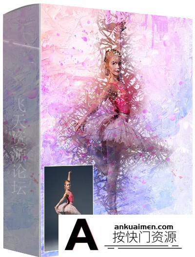 [PS动作下载]PS动作-混合绘画效果photoshop动作  Mixed Painting Photoshop Action