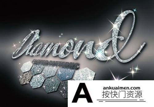[纹理样式][插件发布]钻石闪光效果样式-Diamond Glitter Effect Generator(PSD格式)