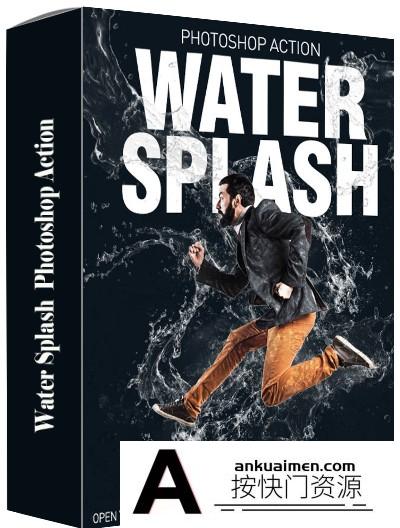 [PS动作下载][插件发布]超酷水花喷溅缠绕广告设计动作 Water Splash Action(附教程)