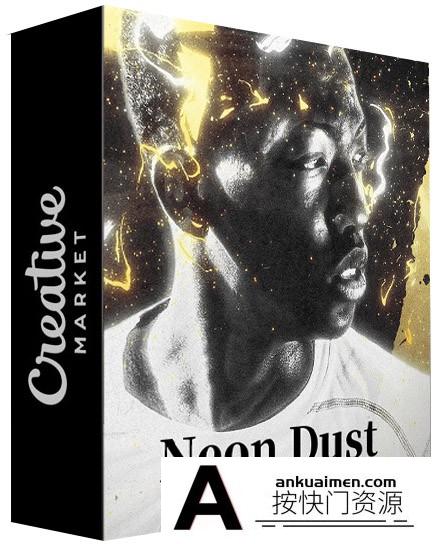 [PS动作下载]霓虹灯粉尘Photoshop动作 Neon Dust Photoshop Action附视频教程