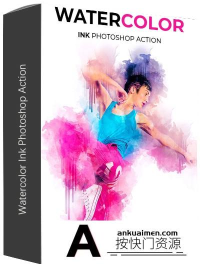 [PS动作下载][插件发布]水彩水墨PS动作 Watercolor Ink Photoshop Action(附教程)