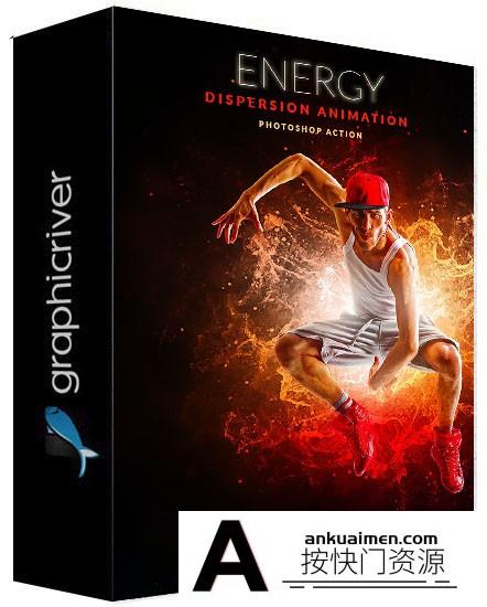 [PS动作下载]能量分散动画PS动作 Energy Dispersion Animation Photoshop Action附教程