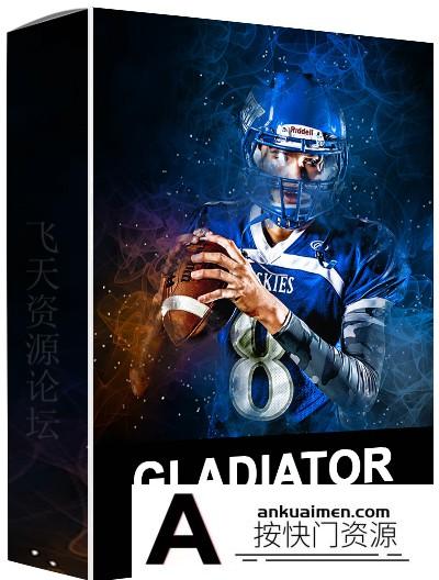 [PS动作下载]烟雾粒子特效PS动作 Gladiator Photoshop Action附视频教程