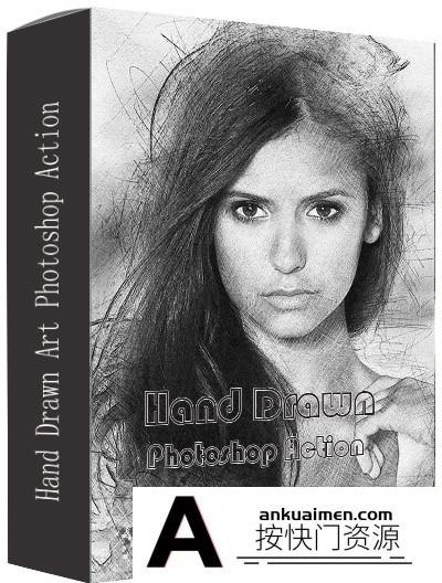 [PS动作下载][插件发布]手绘艺术动作 Hand Drawn Art Photoshop Action(附视频教程)