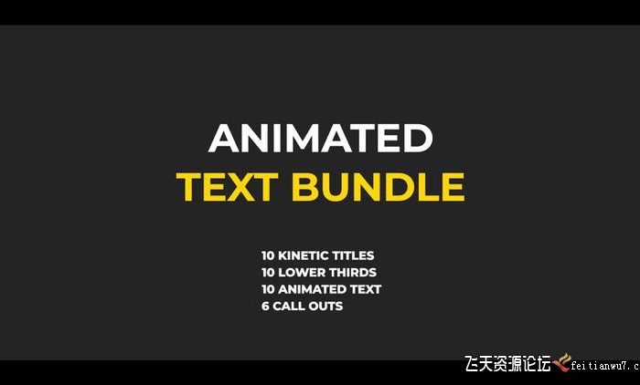 [FCPX标题字幕]36组文字标题字幕动画预设FCPX插件- Animated Text Bundle