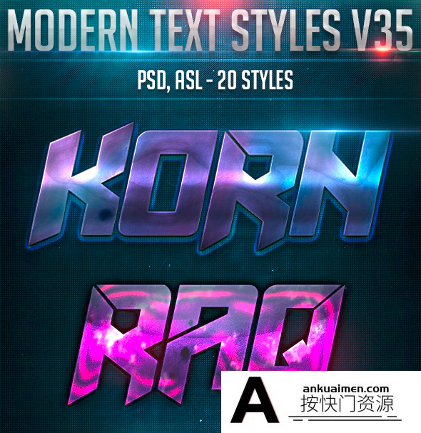 [字体样式][插件发布]现代文本PS样式 Modern Text Styles V35