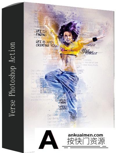 [PS动作下载][插件发布]水墨绘画效果动作 Verse Photoshop Action(附视频教程)