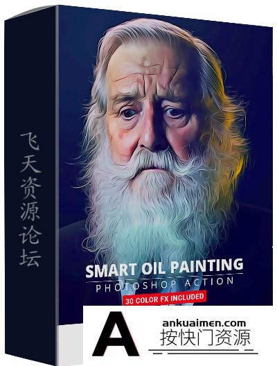[PS动作下载]智能绘画PS动作 Smart Painting Photoshop Action(附教程)
