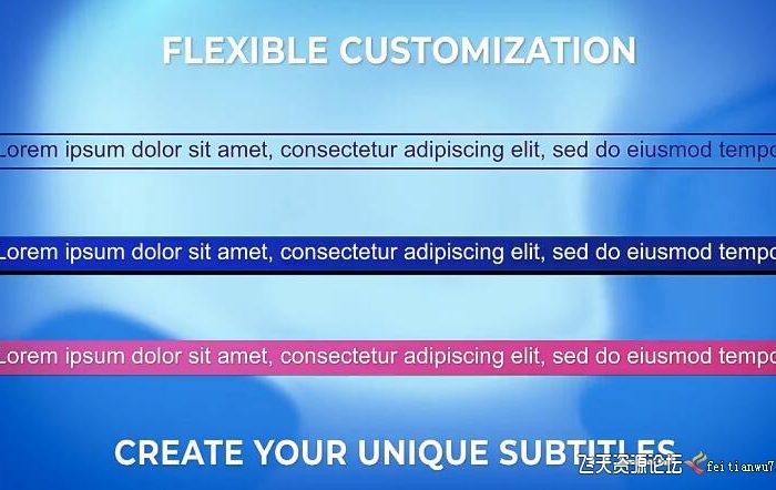 [FCPX发生器]自适应底栏边框字幕标题效果工具FCPX插件- Subtitles Tool