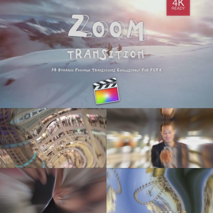 [FCPX发生器]FCPX插件:94组摄像机冲击聚焦扭曲翻转旋转移动视频转场预设