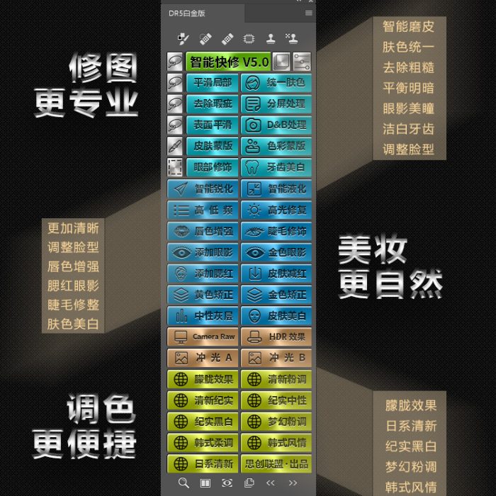 [PS扩展面板][插件发布]DR5白金版|DR5汉化版|DR5增强版|PS磨皮插件DR5中文版(支持PS2023)