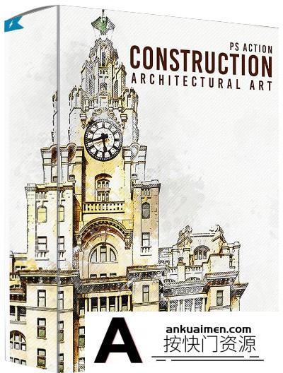 [PS动作下载]建筑艺术PS动作 Construction – Architectural Art Photoshop Action