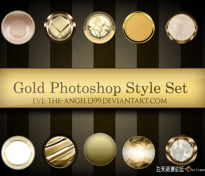 [纹理样式][插件发布]PS金属纹理样式合集 Set of the varied styles 10