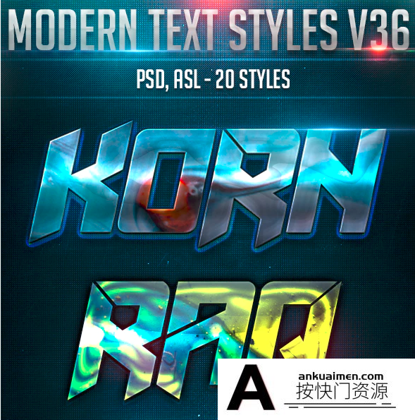 [字体样式][插件发布]现代文本PS样式 Modern Text Styles V36