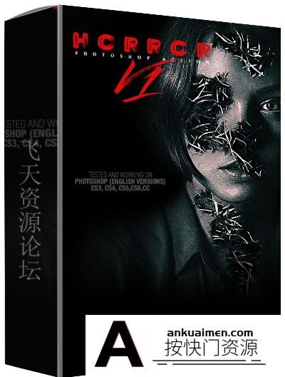 [PS动作下载]恐怖PS动作 Horror v1 Photoshop Action(附教程)