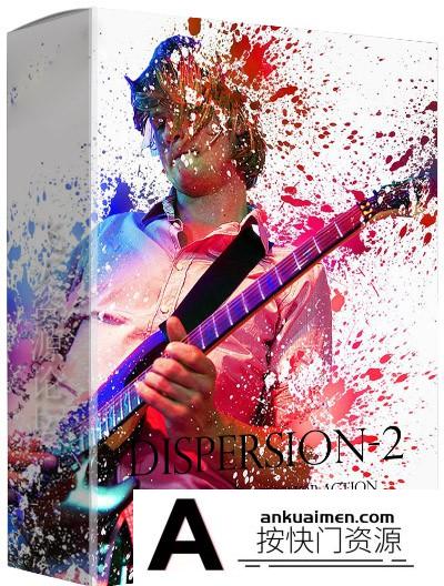 [PS动作下载]超酷分散水彩飞溅PS动作 Dispersion 2-Photoshop Action(附教程)