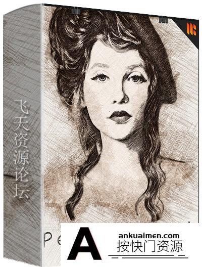 [PS动作下载]铅笔素描Photoshop动作 Pencil Sketch Photoshop Action(附教程)