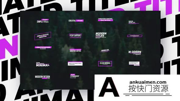 [FCPX标题字幕]FCPX插件-文本动画文字标题预设 Simple Animated Text (FCPX)