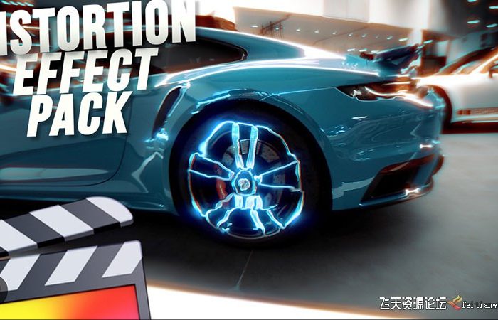 [FCPX效果]FCPX插件-空间失真扭曲变形效果 Chromatic Distortion Effect